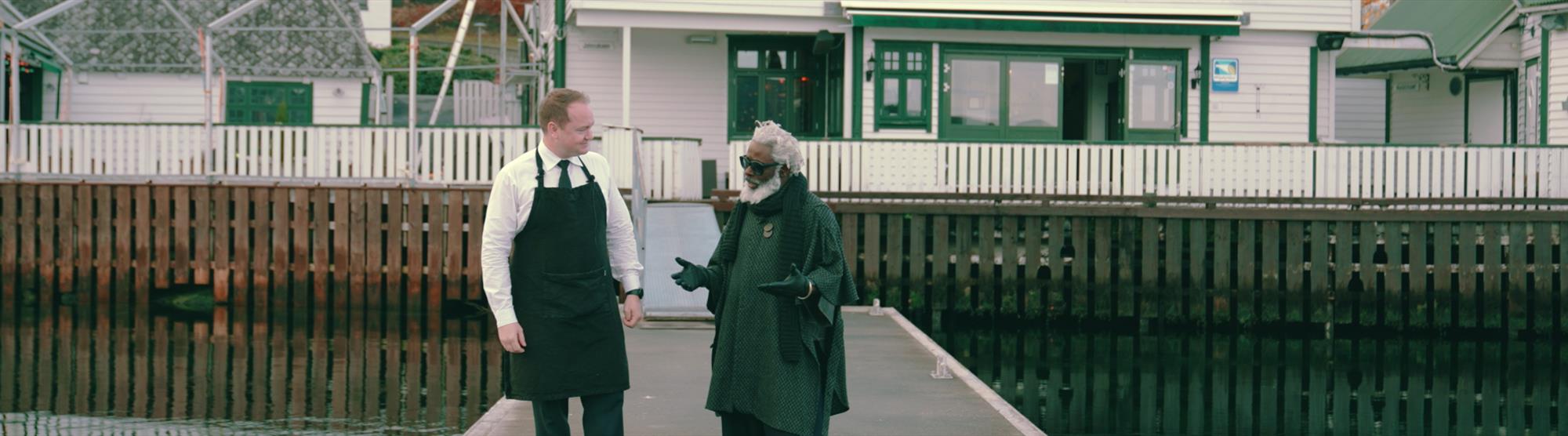 T-Michal visiting Mandelhuset at Våge in Tysnes outside Bergen