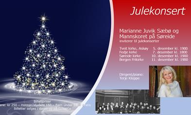 Christmas concert with Marianne Juvik Sæbø and "Mannskoret på Søreide", Fedje church