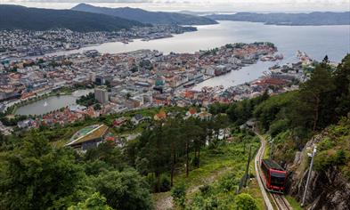 The Fløyen funicular