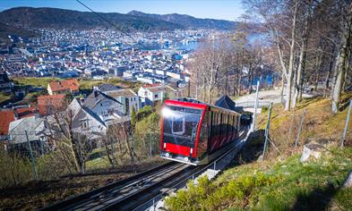 Fløibanen funicular - new carriages in 2022