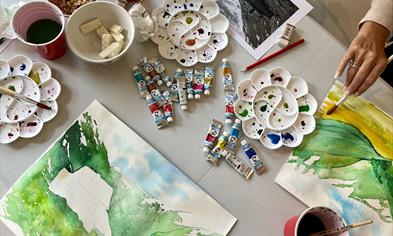 Norwegian landscape - watercolor workshop