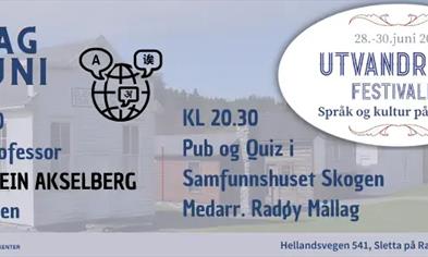 Språkprofessor Gunnstein Akselberg i Saloonen Fredagskveld i Saloonen