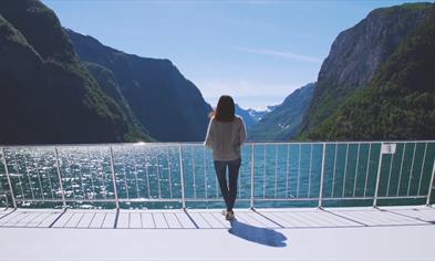 A view of the fjord on the Norway in a Nutshell tour