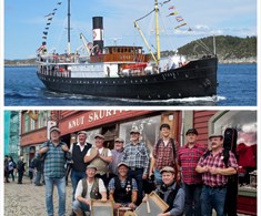 Musikk-cruise med dampskipet «Stord I» på Byfjorden med "Bryggesjauerne fra Dokkeskjærskaien".