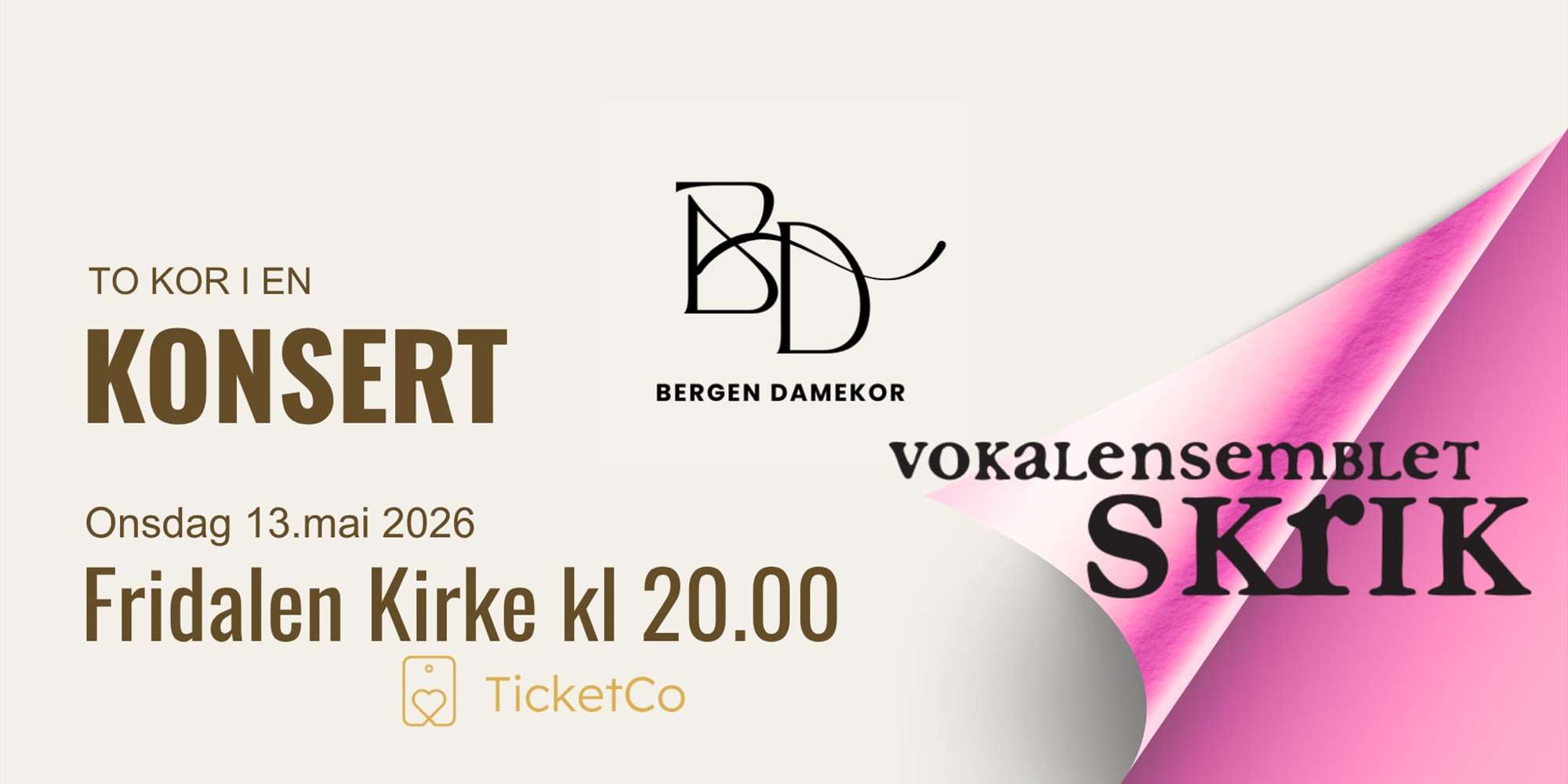 To kor i en konsert-Bergen Damekor og Vokalensemblet Skrik