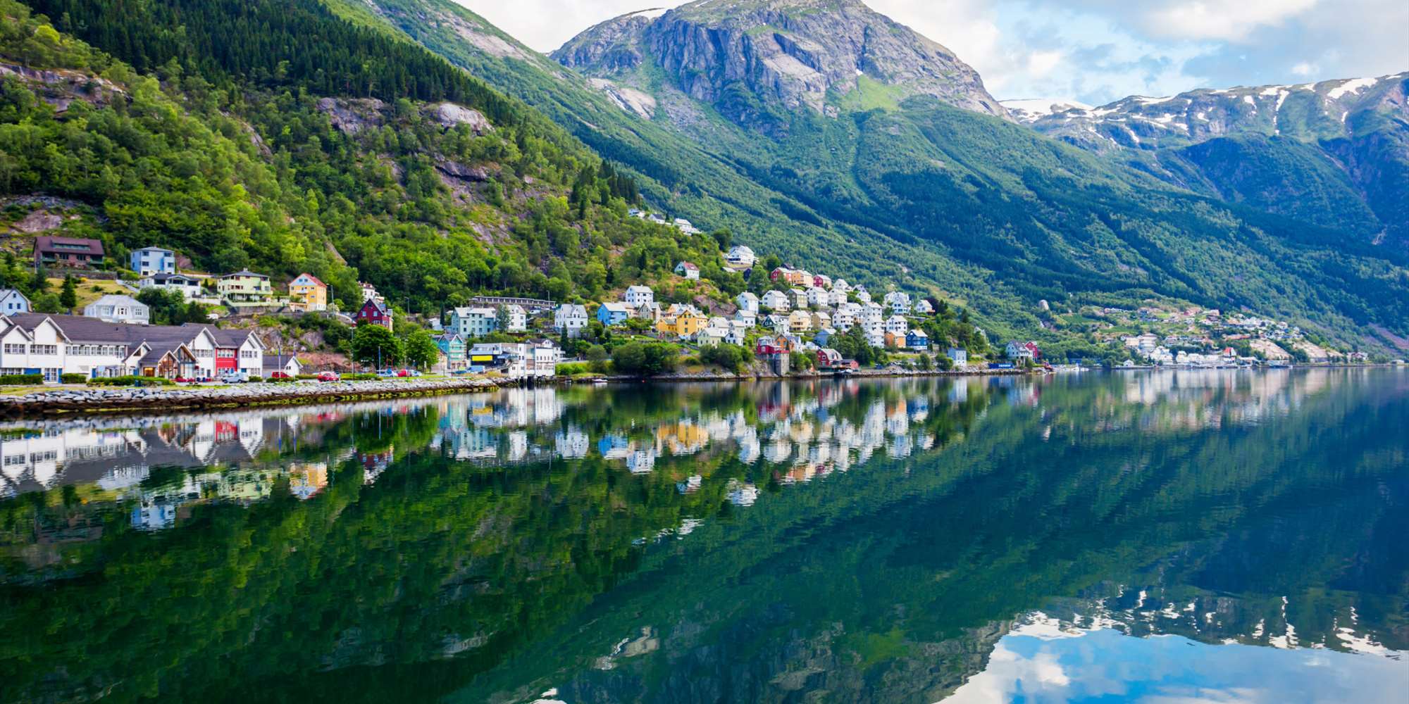 A view of Odda from the Hardangerfjord