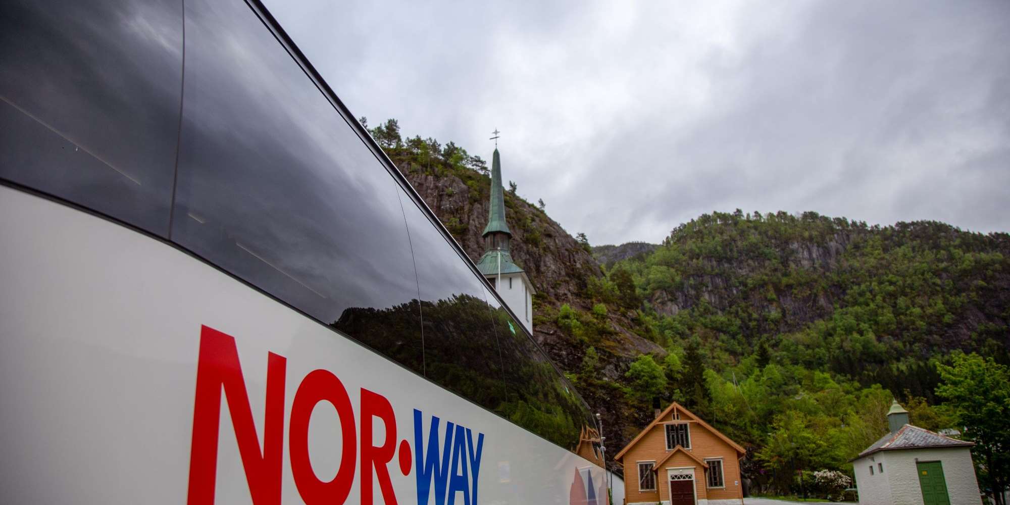 The Sognefjord Express bus route between Bergen and Sogndal