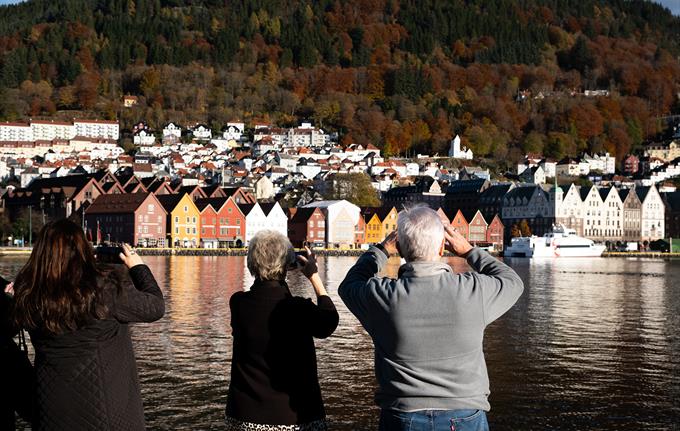 A view of Bryggen across Vågen