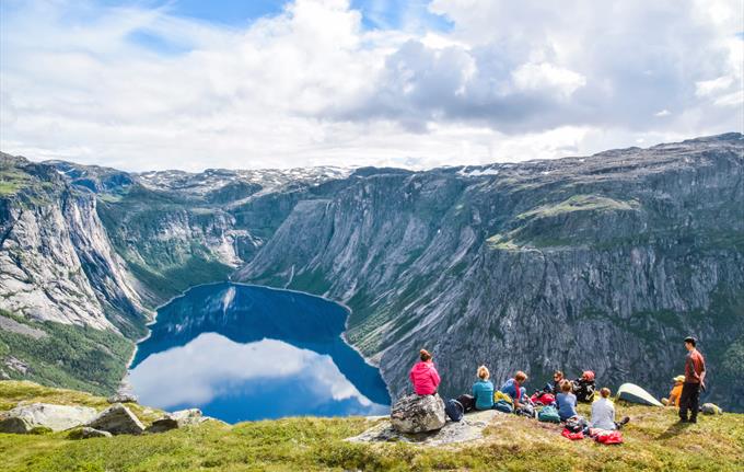 Two-day guided hike to Trolltunga (Troll's tongue)