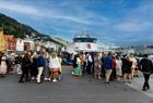 Group depart at Bryggen in Bergen