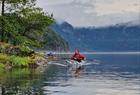 Course in sea paddling with kayak