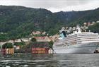 Passing large cruise ships