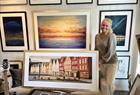 Marianne with "Bryggen X" in her gallery.
