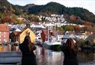 A view of the harbour outside the Norwegian Fisheries Museum