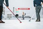 Curling at Vestkanten shopping mall in Bergen