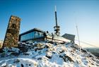 Winter at Mount Ulriken and the restaurant Skyskraperen