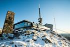 Winter at Mount Ulriken and the restaurant Skyskraperen