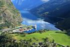 A view of Flåm from above
