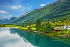 Mountains along the fjord