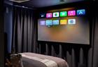 Apple TV with projector and screen