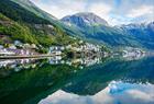 A view of Odda from the Hardangerfjord
