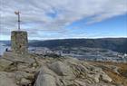 View from the top of Mount Løvstakken