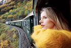 Person enjoying the Flåm Railway