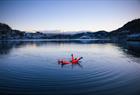 Fjord floating in the Hardangerfjord