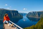 A view over the Aurland fjord from Stegastein viewpoint