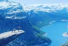 A panoramic aerial view from Trolltunga
