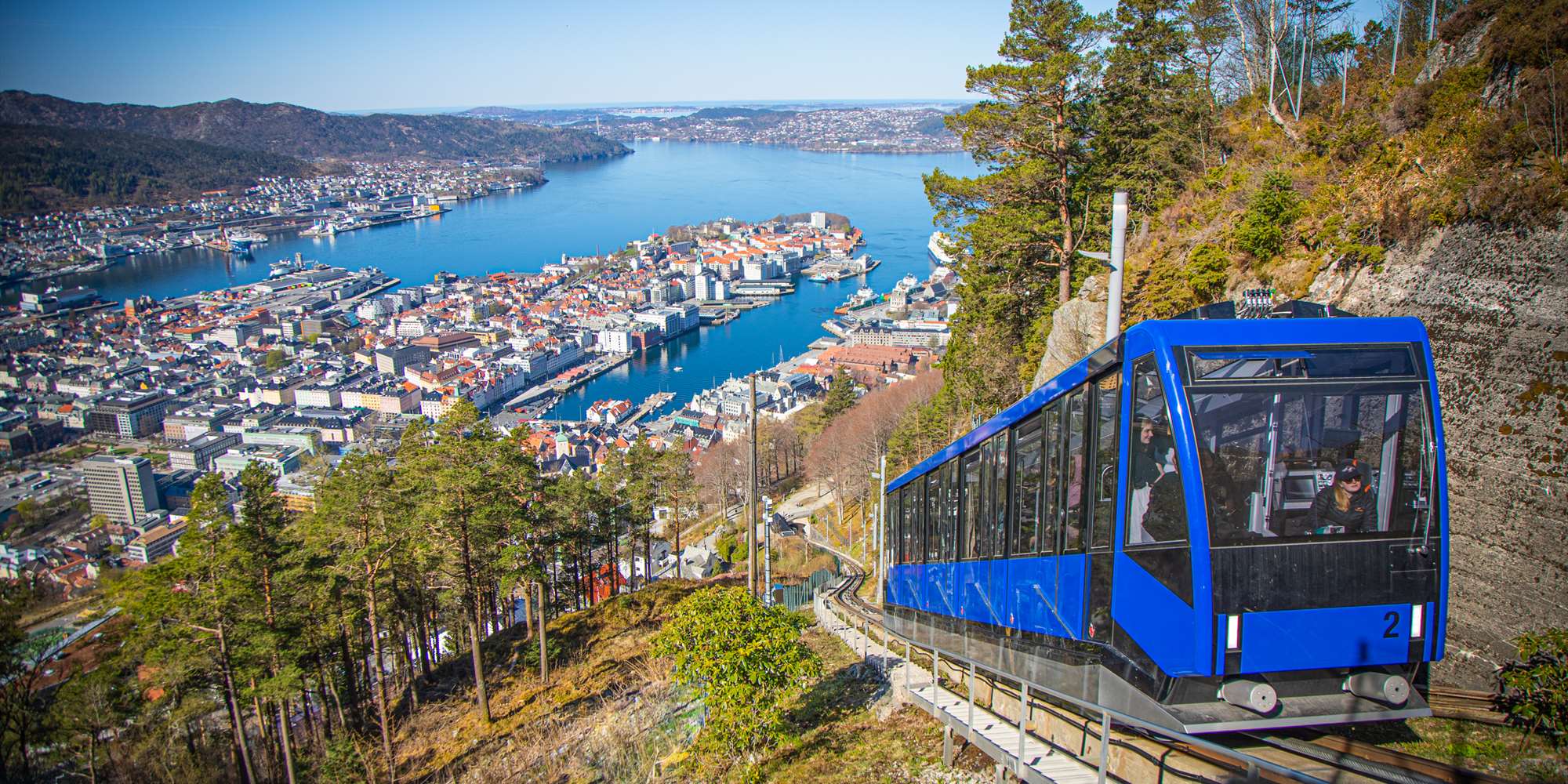 Fløibanen funicular - new carriages in 2002