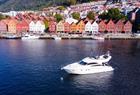 Leaving Bergen with Bryggen in the background