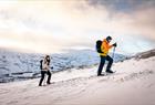Guided snowshoeeing hike in the Hardangerfjord mountains