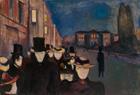 Edvard Munch: Evening at Karl Johan, 1892.