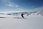 Off piste skier Folgefonna Glacier Ski Resort